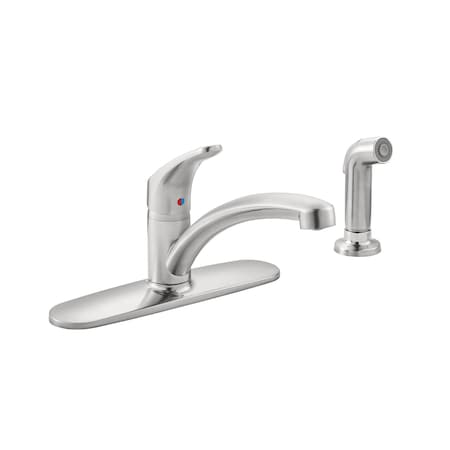 American Standard Colony PRO 1-Handle Kitchen Faucet w/Handspray, Stainless Steel 7074040.075